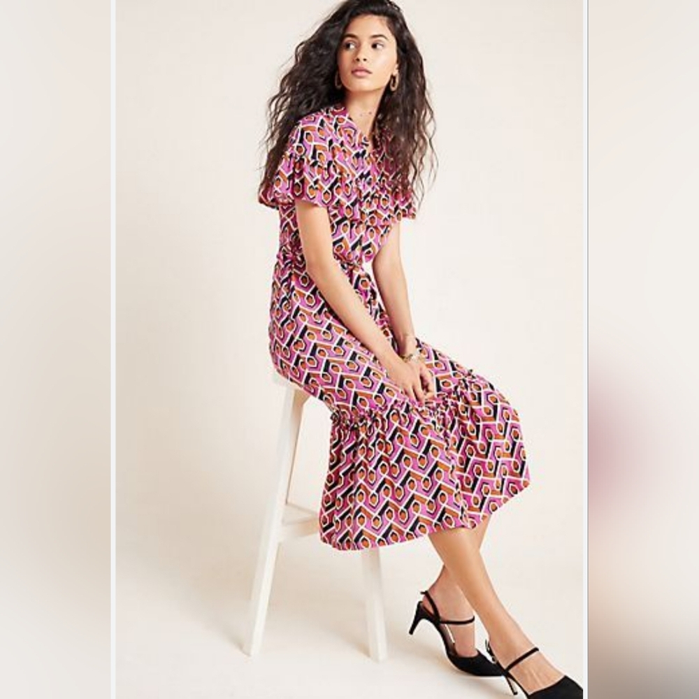 Anthropologie Corey Lynn Calter Annabel Geo Shirtdress XS